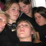Team photo on the flight to europe