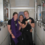 Snack time on the flight to europe