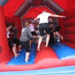 The Paddle Ferns play on the bouncy castle 2006