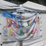 Decorations on the outside of our team tent at the 2010 World Champs in Italy
