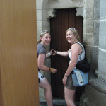 Olivia and Megan found a Hobbit sized door