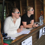 Olivia and Megan on the score bench at De Paddel 2006