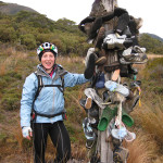 Olivia mountain biking the Heaphy Track
