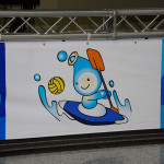 Cute canoe polo illustration at the 2009 World Games