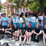 Photo with the local school kids at the World Games